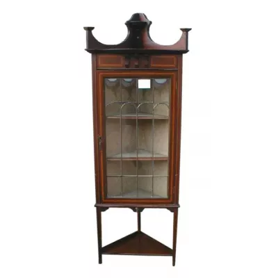 Edwardian eingelegter Eckschrank von ca. 1900