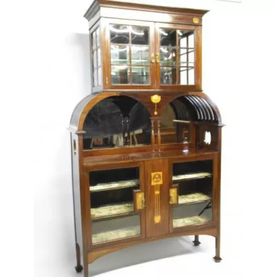 Prächtiger Jugendstil-Mahagoni-Schrank von ca. 1890