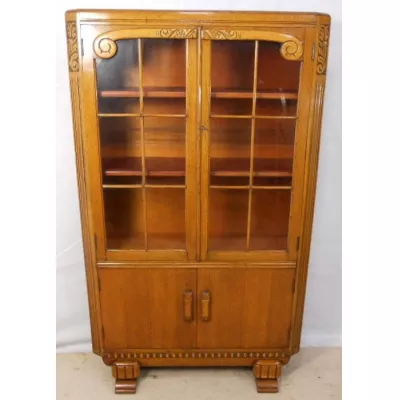 Bücherschrank aus Eiche, golden um 1920 SA2042c