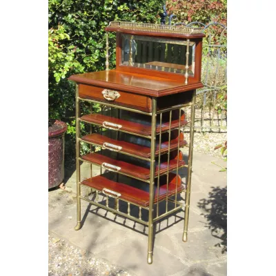 Feiner Mahagoni Massivholz Vitrinenschrank von S.Hall & Sons Edwardian 1888