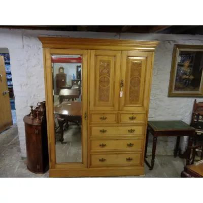 Antiker Edwardian Schrank von jas shoolbred & co aus Eschenholz von ca. 1900