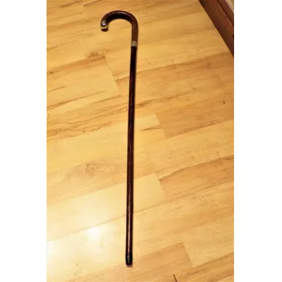 Viktorianischer silbermontierter Spazierstock und Schwertstock für Herren, Original 1880 aus Kastanienholz