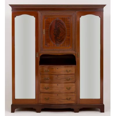 Original Viktorianischer Mahagoni Kleiderschrank von hervorragender Qualität von ca. 1880