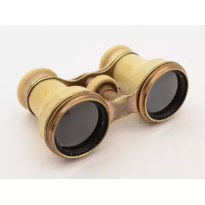 Opernglas aus Messing und Knochen, um 1900 Original