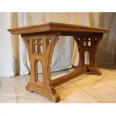 Gothic Revival Eichen Tisch aus dem frühen 20.JH