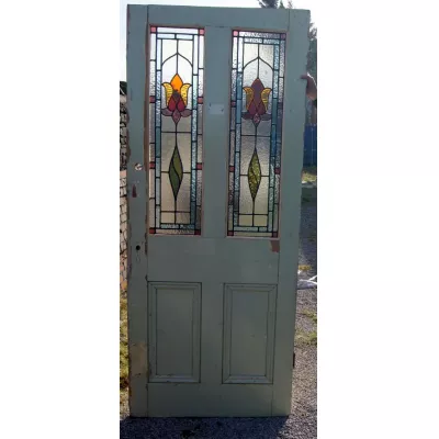 Wundervolle Doppeltür, verglast, Original 1920