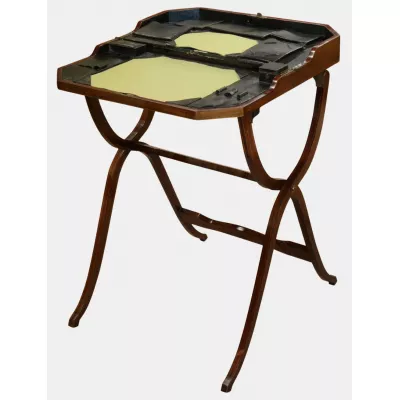 Intarsien Mahagoni Klapptisch von ca. 1900