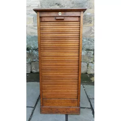 Original Massivholz Eiche Aktenschrank Papierschrank Büroschrank Filing Cabinet 1900
