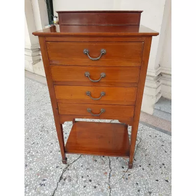 Edwardianische Massivholz Mahagoni Kommode Musikschrank Music Cabinet 1890