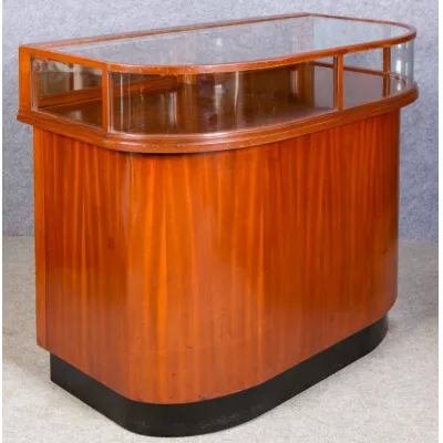 Mahagoni Art-Déco Ladenvitrine von ca. 1920