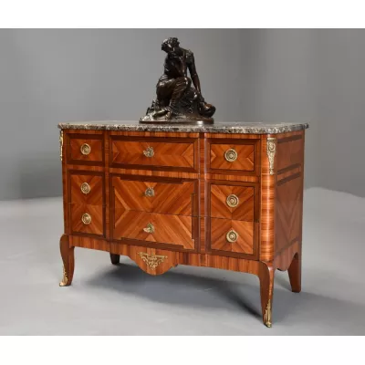 Französische Breakfront Kommode, Ludwig XVI. Stil, Mahagoni, 1880
