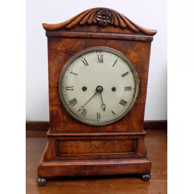 Wunderschöne Original viktorianische antike Uhr aus Eichenholz, 1870
