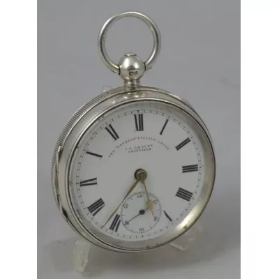 Original antike Sheffield silberne Taschenuhr, 1900