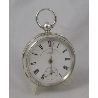 Englische Silberne antike Taschenuhr, J G Graves, 1900