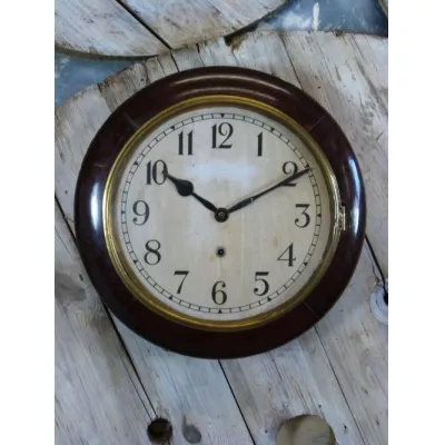Britische original antike Wanduhr aus Eiche, 1920