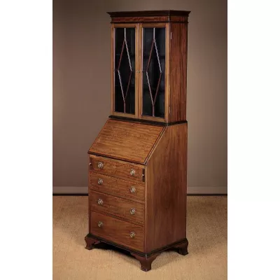 Original antiker Edwardian Sekretär Bücherschrank, 1910