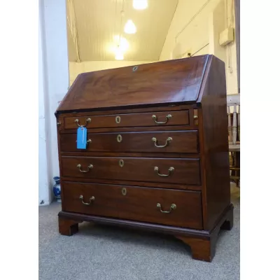 Georgianischer Sekretär original antik, 18. Jahrhundert, Mahagoni Massivholz