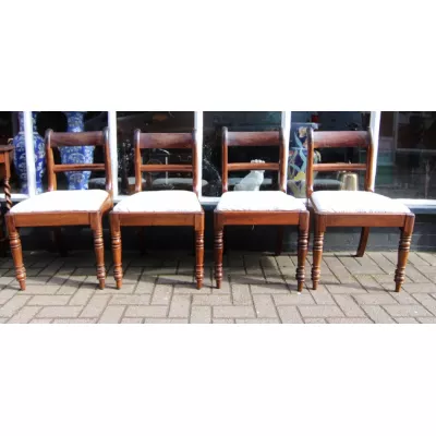 Ein Original antikes Set von 4 Stühlen aus Mahagoni, Late Georgian