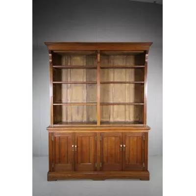 Viktorianischer englischer Massivholz Bücherschrank Eiche 1850 antik