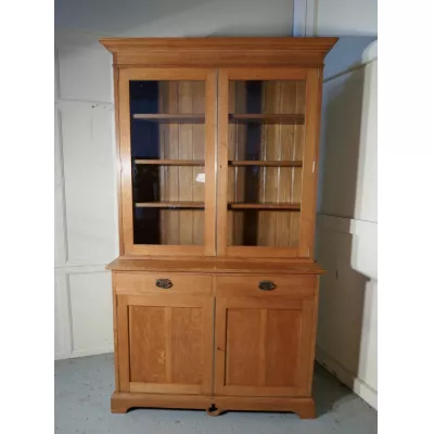 Antiker Arts and Crafts Bücherschrank von Heals aus Massivholz Eiche 1850
