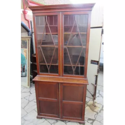 Edwardianischer Bücherschrank Eiche Massivholz 1890