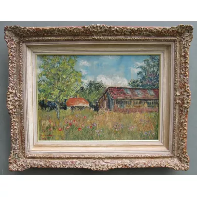 Moderne Britisch: Guy Allan 'Landschaft in der Provence' von ca. 1950