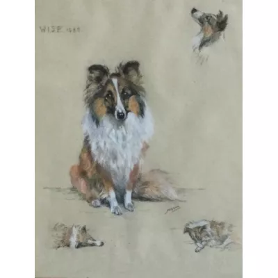 Mabel Gear Pastell von ca. 1960