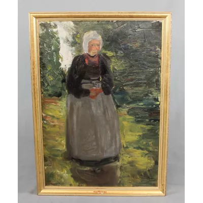 Ölgemälde Porträt einer Dame von ca. 1920