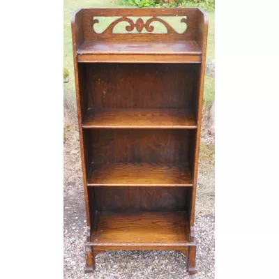 Britisches antikes Bücherregal / Bücherschrank Massivholz Eiche 1900