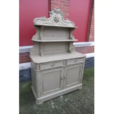 Original antikes französisches lackiertes Sideboard / Buffetschrank Massivholz 1900