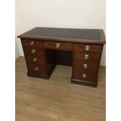 Original antiker Mahagoni Massivholz Schreibtisch ca 1850