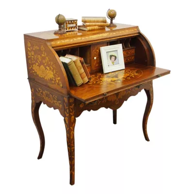 Ungewöhnlicher original antiker niederländischer Cylinder Desk Sekretär Palisander 1830
