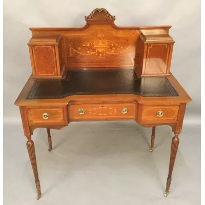 Antiker viktorianischer Ladies Desk aus Mahagoni Massivholz, 1890