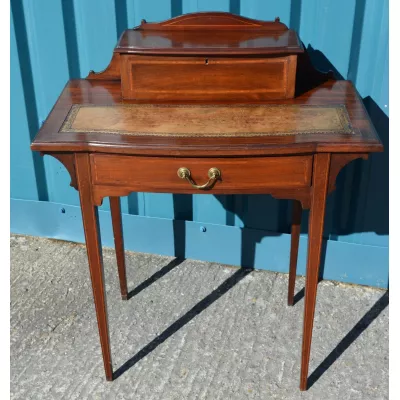 Damenschreibtisch Mahagoni Massivholz, 19. Jahrhundert Edwardian