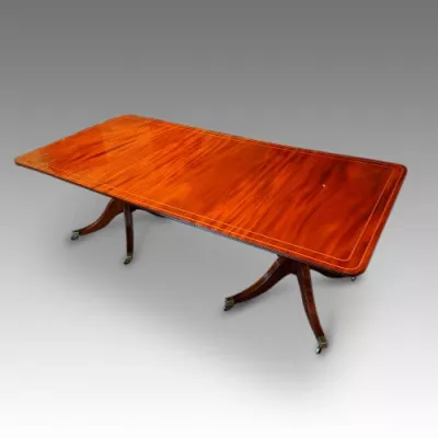 Original antiker Regency Stil Esstisch aus Mahagoni, 1920
