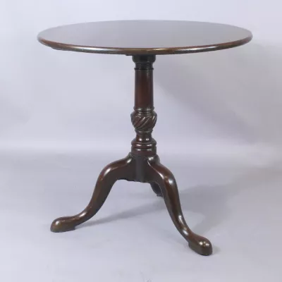 Original antiker Georgian Mahagoni dreibeiniger Beistelltisch, 18. Jahrhundert