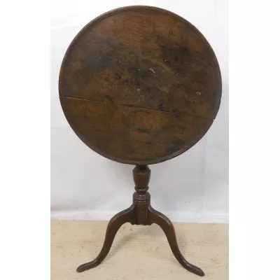 Original Antiker Georgian Eichentisch, dreibeinig, 1780