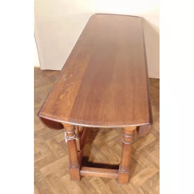 Großer Eichen Ausklapptisch Gate-Leg Table von ca. 1920
