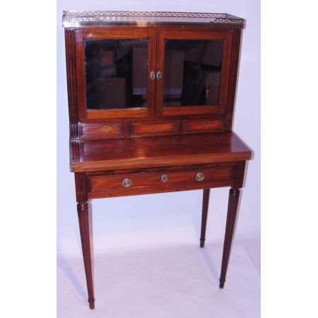 Französischer Mahagoni bon heure du jour/ kleiner, zierlicher Damen-Schreibtisch um 1860 
