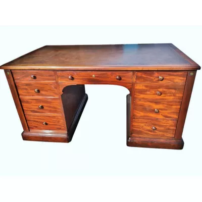 Antiker Englischer Mahagoni Partner Schreibtisch von ca.1830