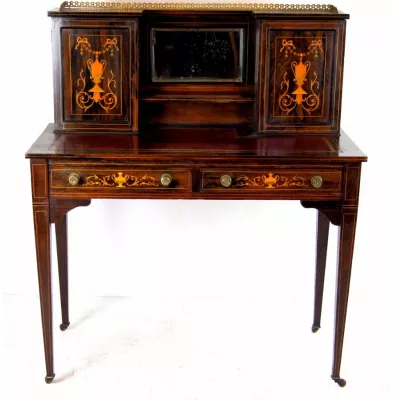 Intarsien Palisander Damenschreibtisch von ca. 1890