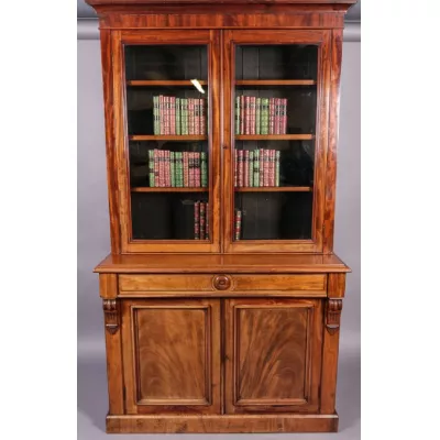 Viktorianisches Bücherregal in Mahagoni von ca. 1860