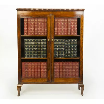 Edwardianischer Palisander Bücherschrank mit zwei Türen um 1900