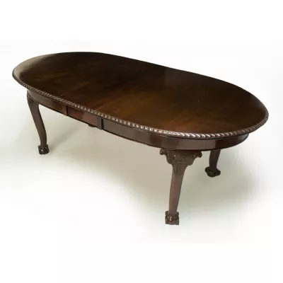 Mahagoni Esstisch im Chippendale-Stil von ca. 1890