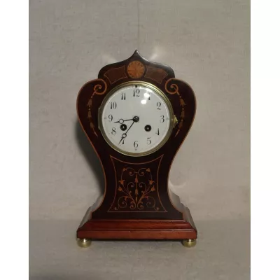 Edwardianische antike Kaminuhr, 1900 Mahagoni Gehäuse