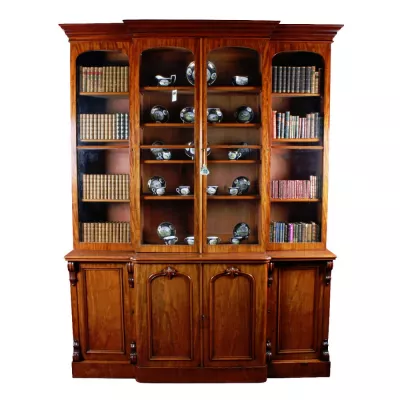 Antiker Victorian Mahagoni Bücherschrank, 1860