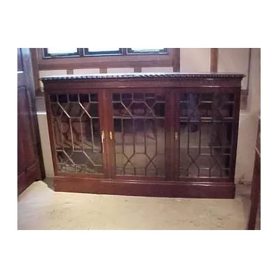 Antiker Victorian Mahagoni Bücherschrank mit verstellbaren Regalen, 1900