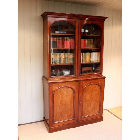 Englisches antikes Mahagoni Bookcase, Mahagoni Massivholz, 1880