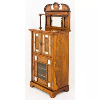 Viktorianisches original antikes Music Cabinet, Palisander, 1880