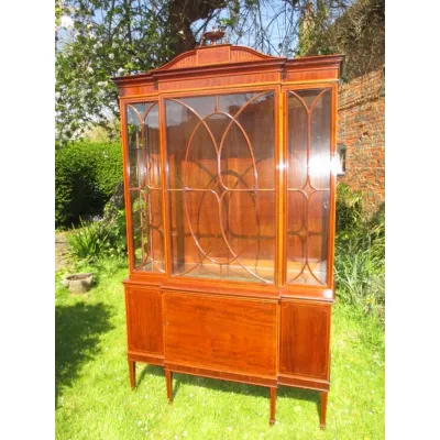 Edwardianische Original antike Mahagoni Vitrine 1900